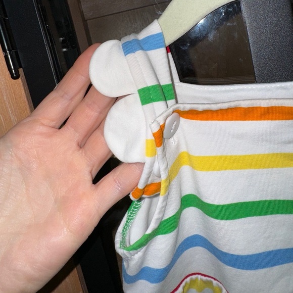 Florence Eiseman rainbow stripes scalloped bubble baby girl pima cotton toddler - Picture 2 of 7